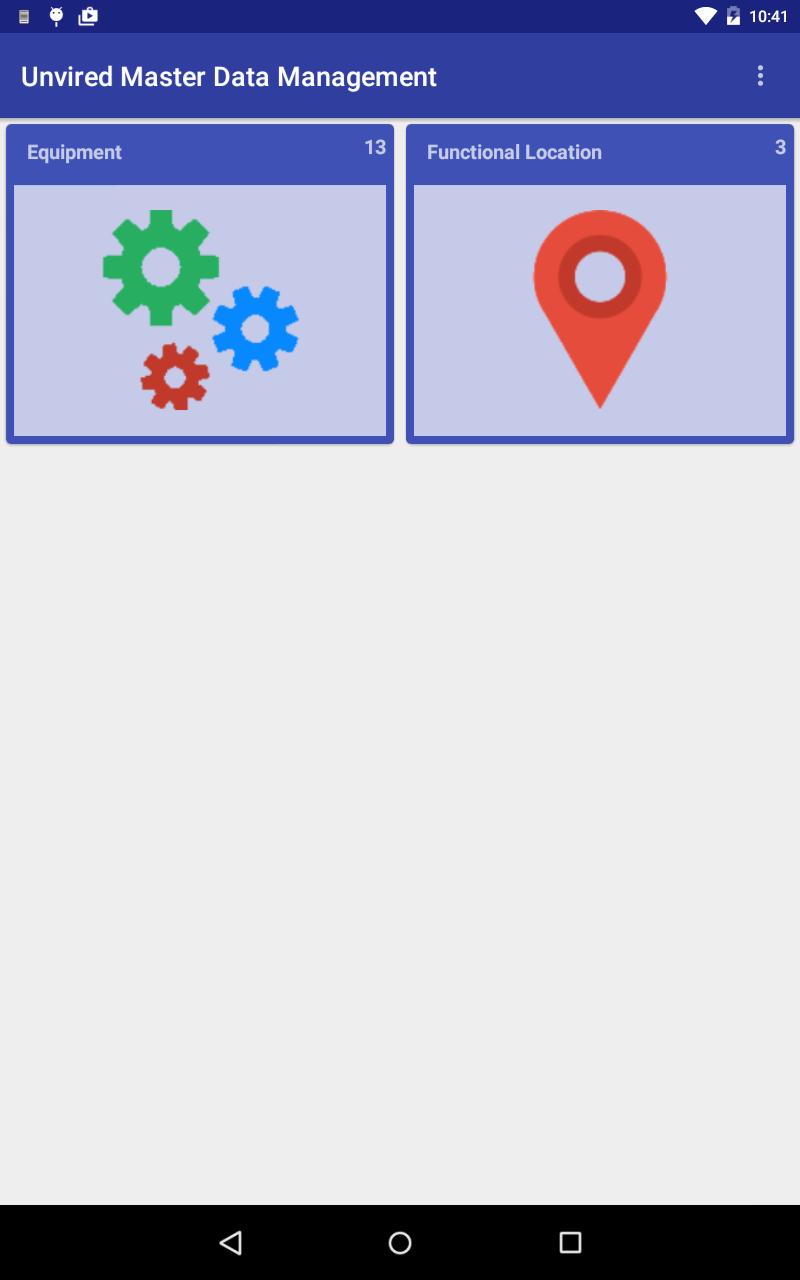 Master Data Management Screen 1